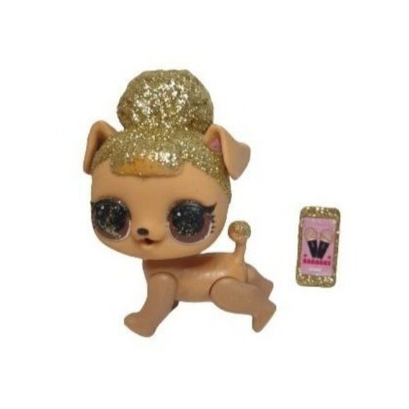 LOL Surprise Pets Pup BEE Series 3 Gold Glittered Pets Mini Figure Playset - Picture 4 of 4